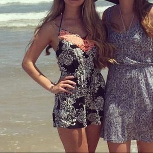 Black and white Spaghetti Strap Romper